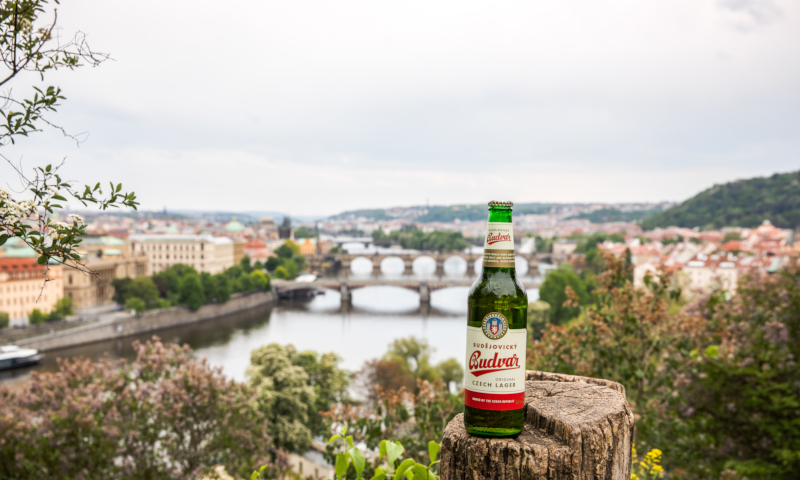Flesje Budweiser Budvar in Praag